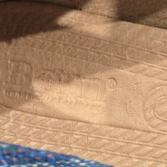 Born Canvas Blue Striped Slip-On Espadrille Loafers Size 7.5 - Picture 6 of 7